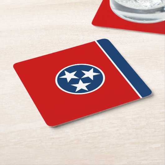 Tennessee State Flag Kartonnen Onderzetters (Schuin)