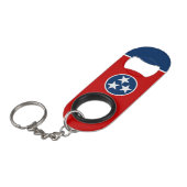 Tennessee State Flag Mini Flessenopener (Voorkant Gekanteld)