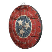 Tennessee State Flag op Old Wood Grain Dartbord (Voorkant Rechts)