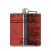 Tennessee State Flag op Old Wood Grain Heupfles (Achterkant)