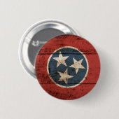 Tennessee State Flag op Old Wood Grain Ronde Button 5,7 Cm (Voorkant /achterkant)