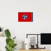 Tennessee State Flag Poster (Thuiskantoor)