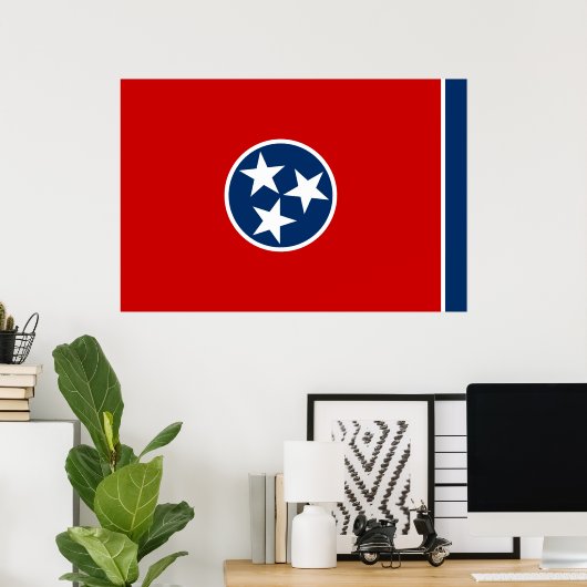 Tennessee State Flag Poster (Thuiskantoor)