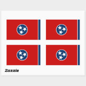 Tennessee State Flag Rechthoekige Sticker (Vel)