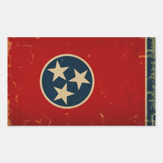 Tennessee State Flag  Rechthoekige Sticker (Voorkant)