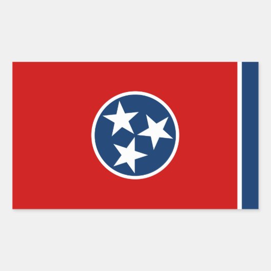 Tennessee State Flag Rechthoekige Sticker (Voorkant)