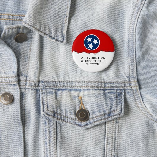 Tennessee State Flag Ronde Button 5,7 Cm (In situ)
