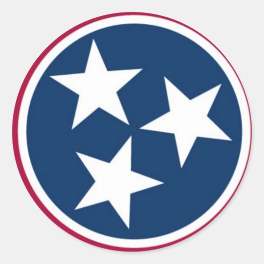 Tennessee State Flag Ronde Sticker (Voorkant)