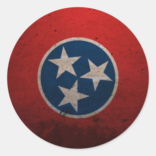 Tennessee State Flag Ronde Sticker (Voorkant)