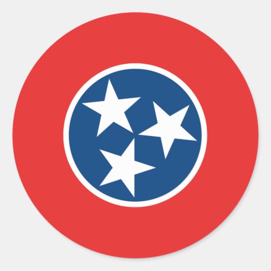 Tennessee State Flag Ronde Sticker (Voorkant)