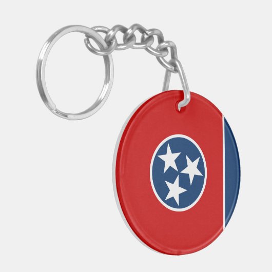Tennessee State Flag Sleutelhanger (Voorkant Links)