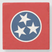Tennessee State Flag Stenen Onderzetter (Voorkant)