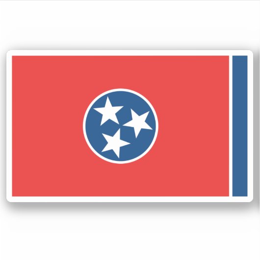 Tennessee State Flag Sticker (Voorkant)