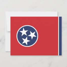 Tennessee State Flag Three Stars Blue Circle Briefkaart