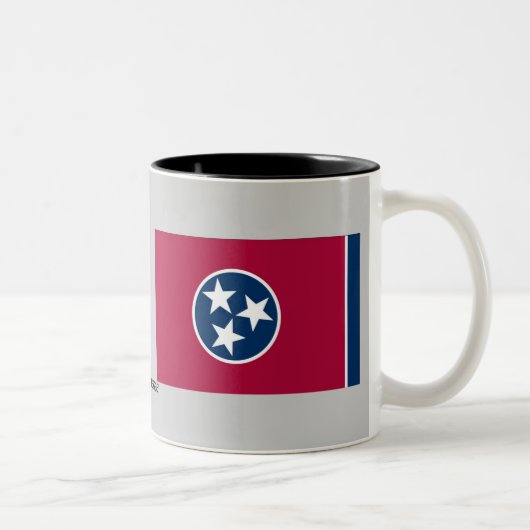 Tennessee State Flag Tweekleurige Koffiemok (Rechts)