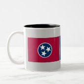 Tennessee State Flag Tweekleurige Koffiemok (Links)