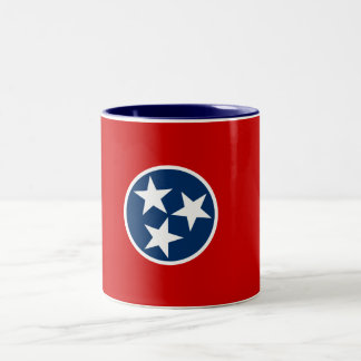 Tennessee State Flag Two-Tone Coffee Mok