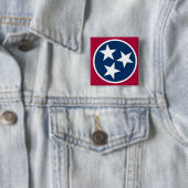 Tennessee State Flag Vierkante Button 5,1 Cm (In situ)