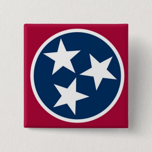 Tennessee State Flag Vierkante Button 5,1 Cm (Voorkant)