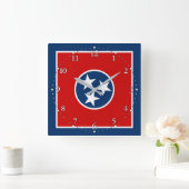 Tennessee State Flag Vierkante Klok (Huis)