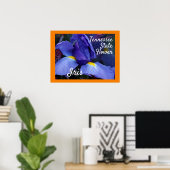Tennessee State Flower TN Iris Poster (Thuiskantoor)
