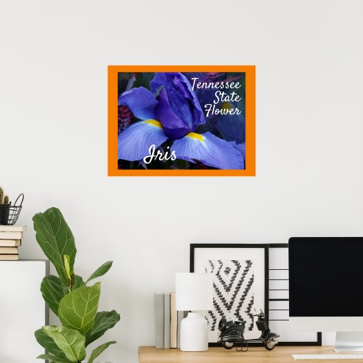 Tennessee State Flower TN Iris Poster (Thuiskantoor)