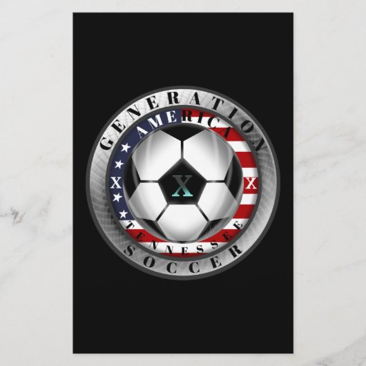 Tennessee State Generation X American Soccer Briefpapier (Voorkant)