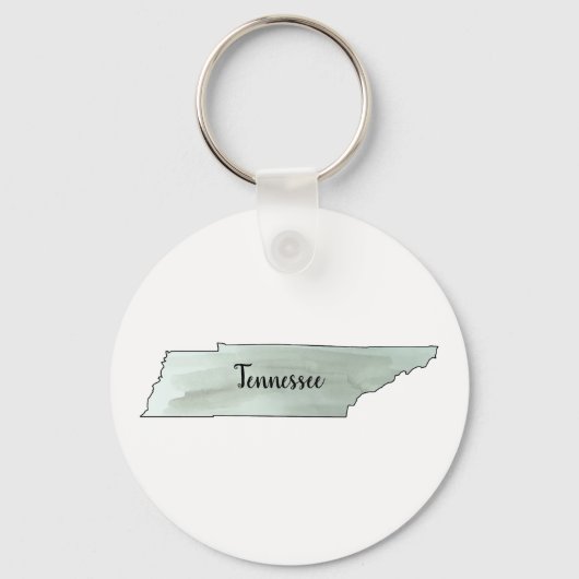 Tennessee State Illustratie Schilderij Sleutelhanger (Voorkant)