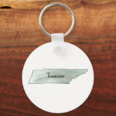 Tennessee State Illustratie Schilderij Sleutelhanger (Voorkant)