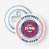 Tennessee State Information Circle Button Flesopener (Voorkant)