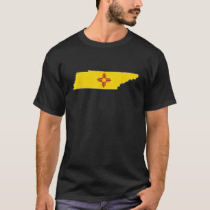 TENNESSEE STATE MAP NEW MEXICO NM Vlag Roots Manne T-shirt