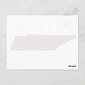 Tennessee State Name Word Art Red Briefkaart (Achterkant)