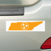 Tennessee State Oranje Bumpersticker (Op auto)