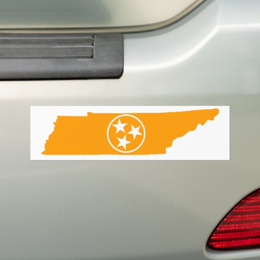 Tennessee State Oranje Bumpersticker (Op auto)