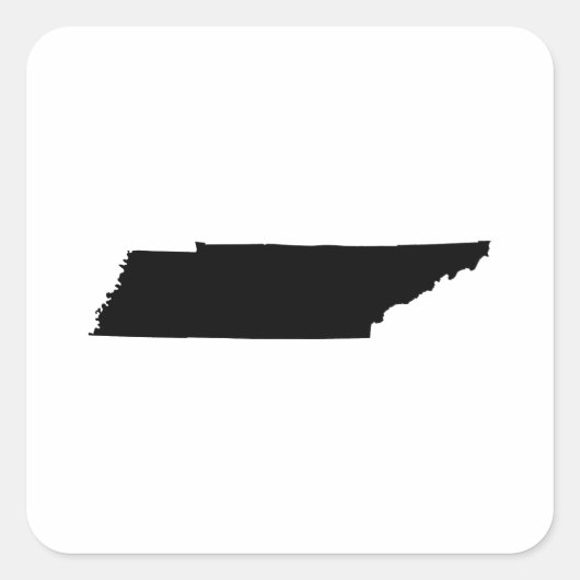 Tennessee State Outline Vierkante Sticker (Voorkant)