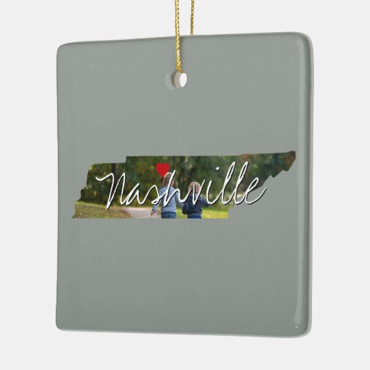 Tennessee State Photo insert and town name Keramisch Ornament (Links)