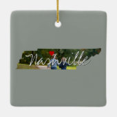 Tennessee State Photo insert and town name Keramisch Ornament (Achterkant)