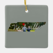 Tennessee State Photo insert and town name Keramisch Ornament (Voorkant)