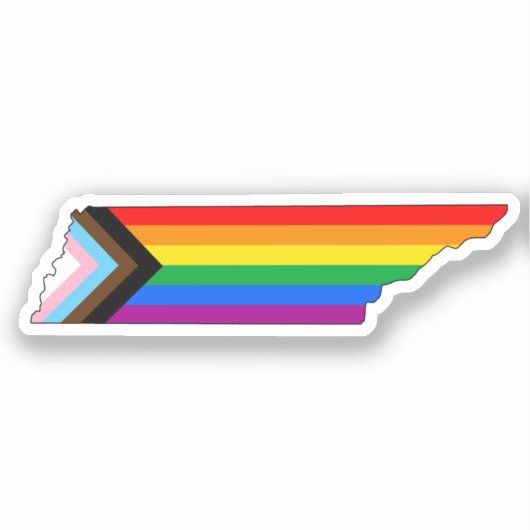 Tennessee State Pride LGBTQ Progress Pride Sticker (Voorkant)