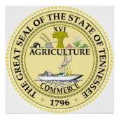 Tennessee state seal america republic poster (Voorkant)