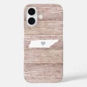 Tennessee State Silhouette Rustic Wood Look Case-Mate iPhone Case (Achterkant)