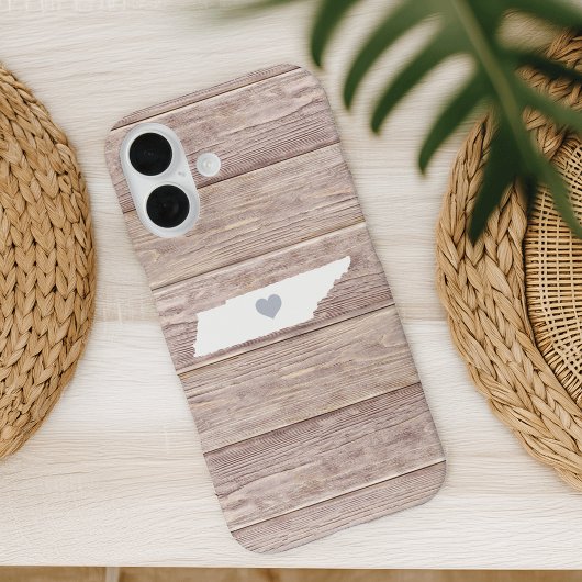 Tennessee State Silhouette Rustic Wood Look Case-Mate iPhone Case