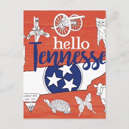 Tennessee State Symbols Volunteer State Afbeelding Briefkaart (Voorkant)