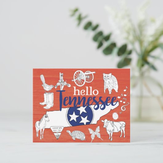 Tennessee State Symbols Volunteer State Afbeelding Briefkaart (Staand voorkant)
