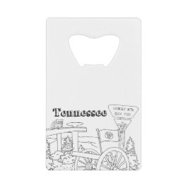 Tennessee State Symbols Volunteer State Afbeelding Creditkaart Flessenopener