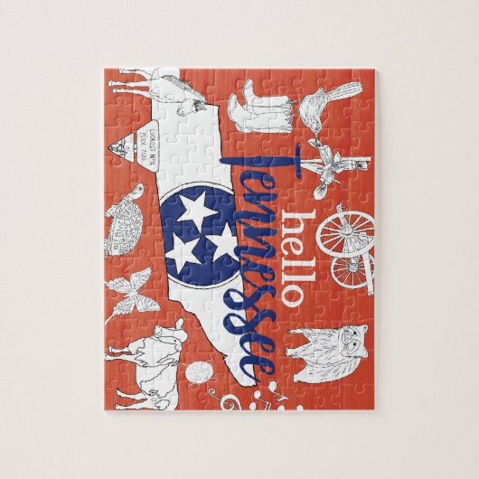 Tennessee State Symbols Volunteer State Afbeelding Legpuzzel (Verticaal)