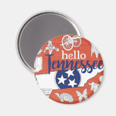 Tennessee State Symbols Volunteer State Afbeelding Magneet (Voorkant / Achterkant)