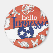 Tennessee State Symbols Volunteer State Afbeelding Magneet (Voorkant)