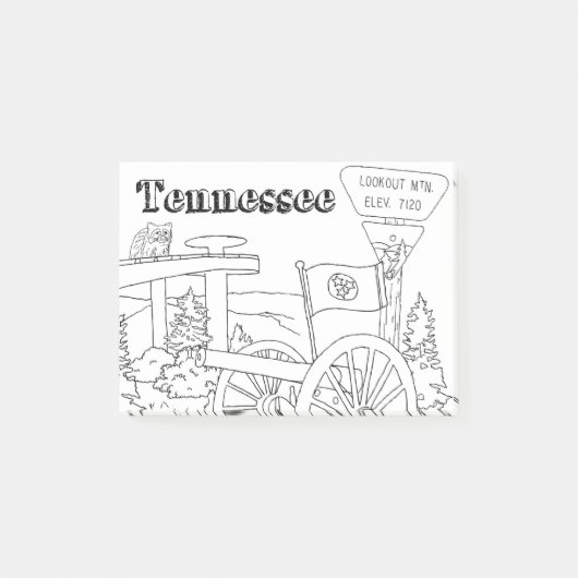 Tennessee State Symbols Volunteer State Afbeelding Post-it® Notes (Voorkant)