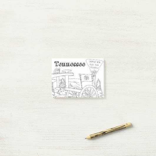 Tennessee State Symbols Volunteer State Afbeelding Post-it® Notes (Op bureau)